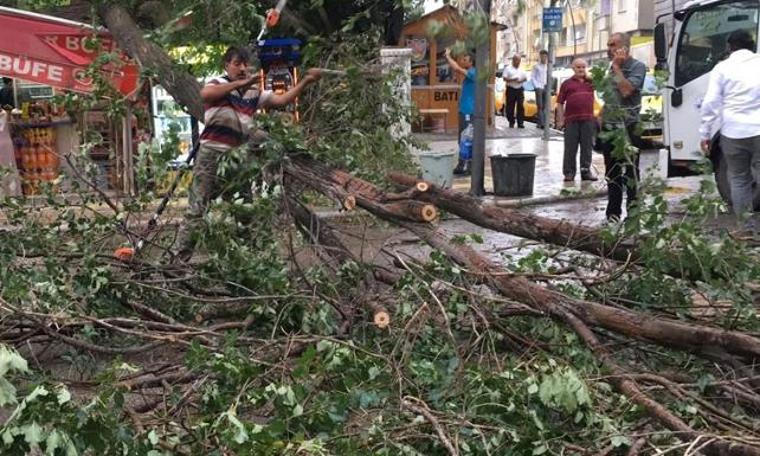 Elazığ’da fırtına korku dolu anlar yaşattı