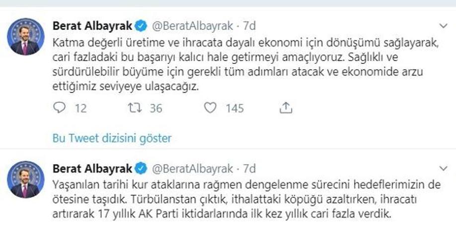 Berat Albayrak: Türbülanstan çıktık