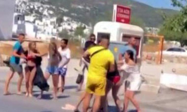 Bodrum'da tatilci kadınlar arasında kavga: Taş, sopa ve şişeler havada uçuştu