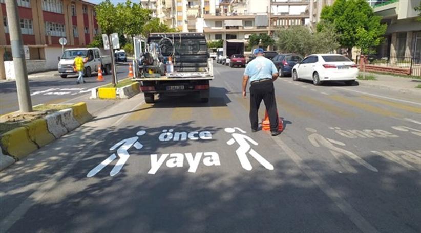 Aydın'da 'önce yaya' çalışması başladı