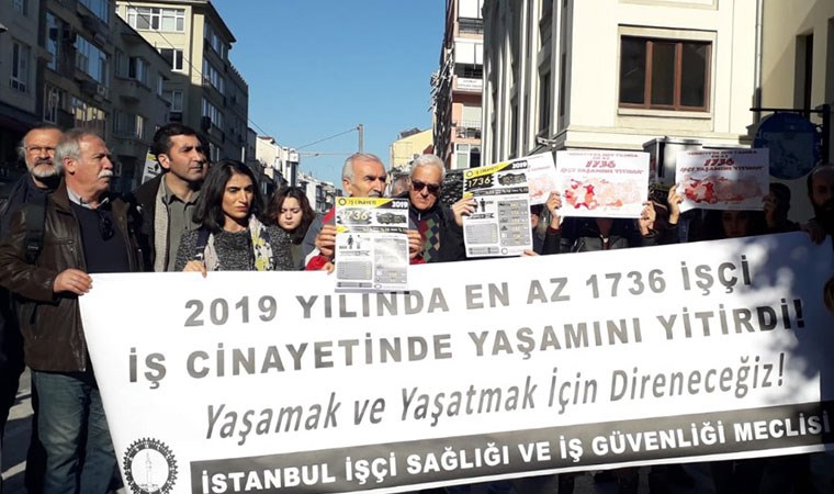 2019 yılında 1736 işçi ‘öldürüldü’