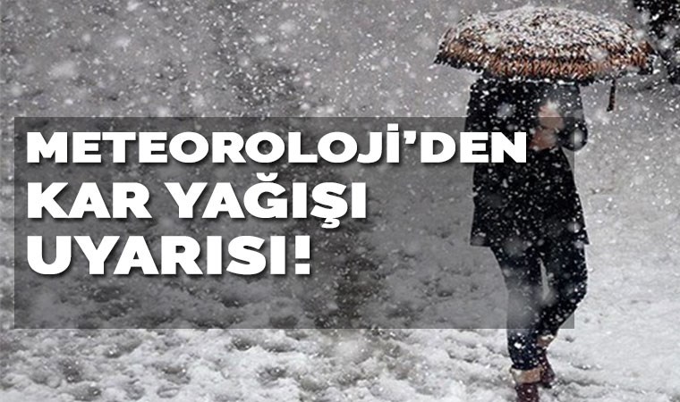 Meteoroloji'den İstanbul için kar yağışı uyarısı!