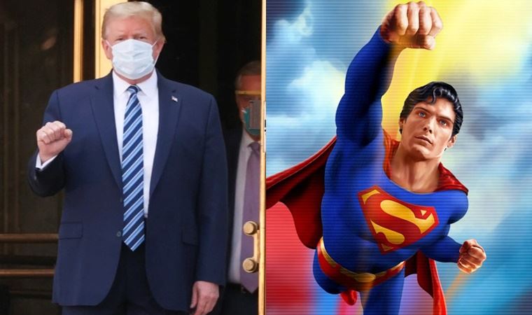 Trump taburcu edilirken Superman kostümü giymek istemiş