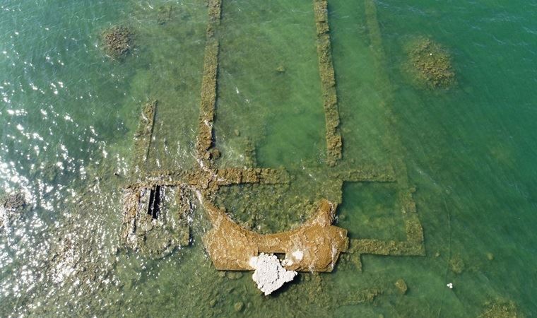 Göl çekildi, 1500 yıllık bazilika ortaya çıktı