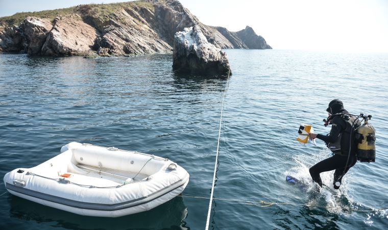 Marmara Denizi'nde suni mercan adası oluşturuldu