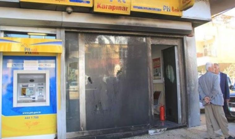 Adıyaman'da PTT şubesine kundaklama girişimi