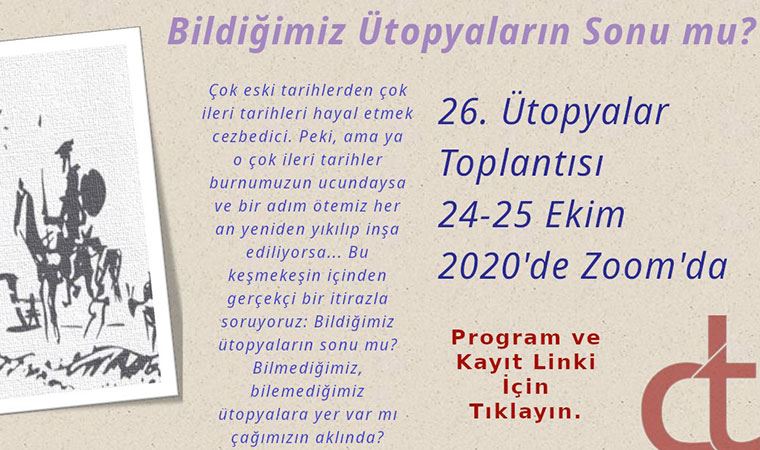 26. Ütopyalar buluşması Zoom'da