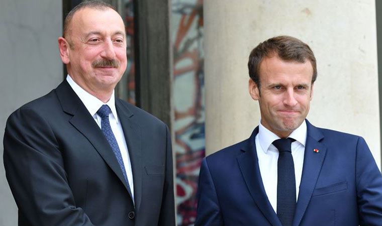 Aliyev ve Macron, Ermenistan-Azerbaycan cephe hattındaki çatışmaları görüştü