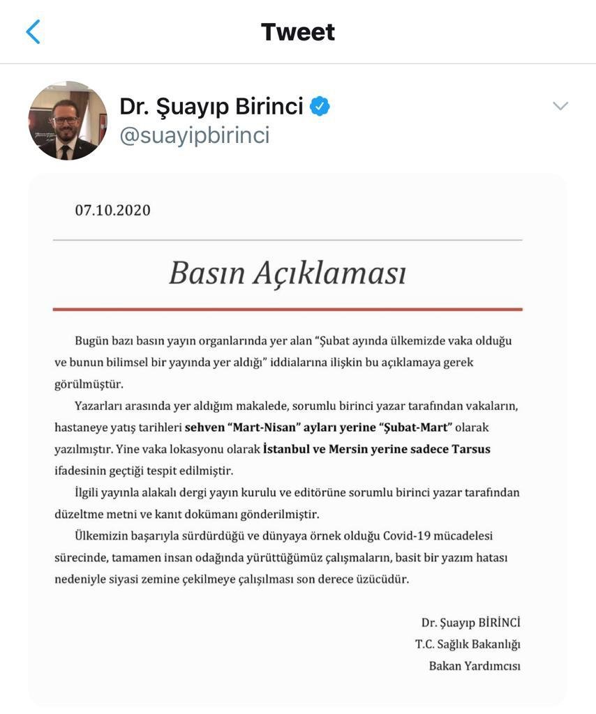 Şubat ayında "24 vaka" bildiren Bakan Yardımcısı'ndan açıklama - Resim : 1