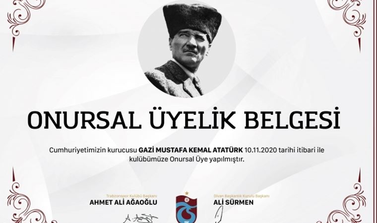 Ulu Önder Atatürk, Trabzonspor'a 