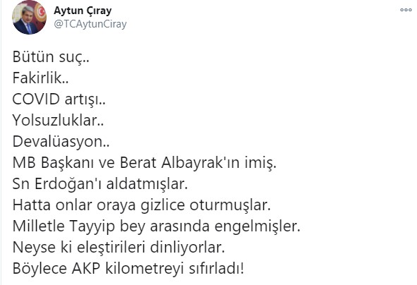 İYİ Parti'li Çıray: Erdoğan'ı aldatmışlar - Resim : 1