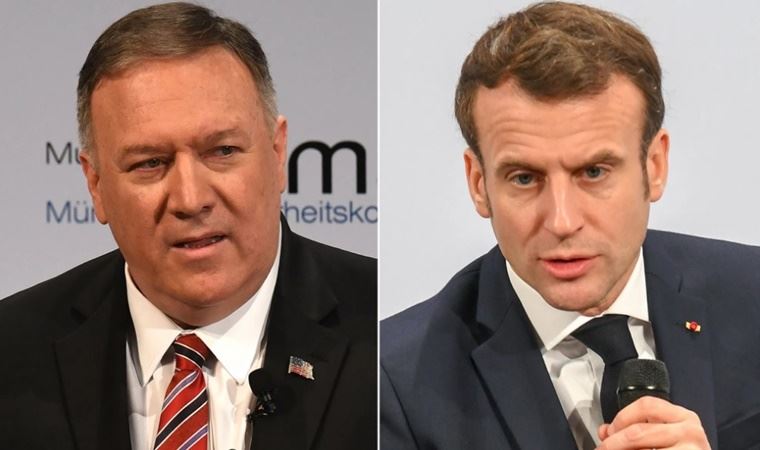 Pompeo ve Macron arasında Erdoğan tartışması