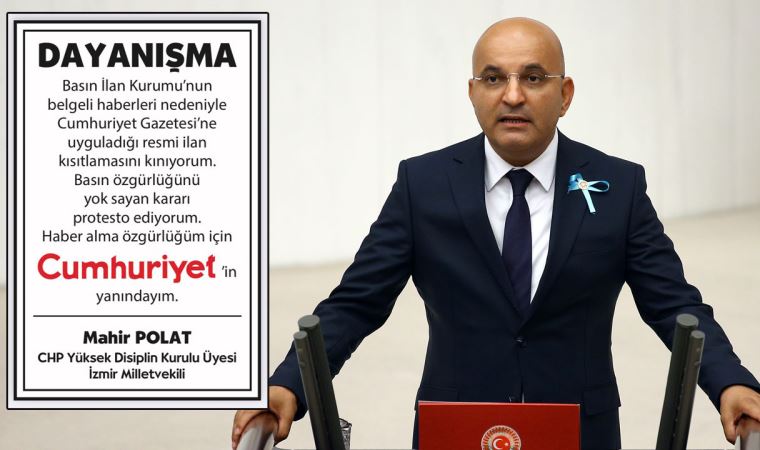 CHP'li Polat'tan gazetemize dayanışma mesajı