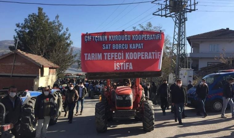 Çiftçilerden eylem: 'Tarım tefeci kooperatifi istifa'