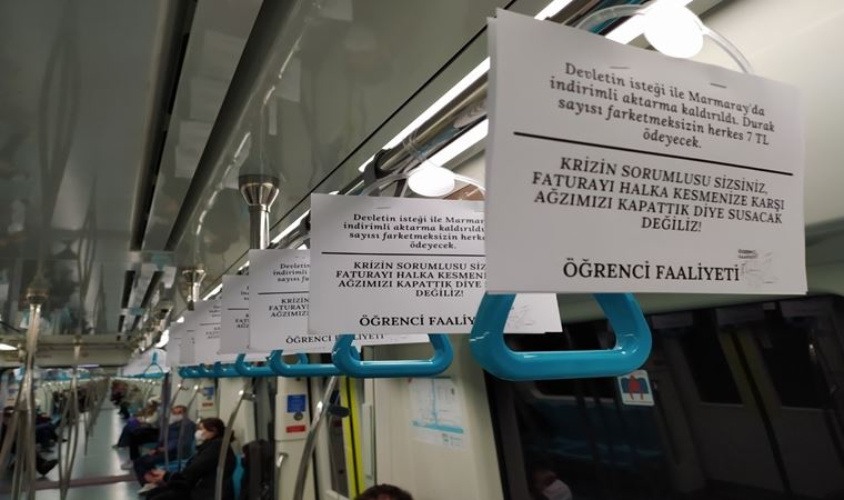 Marmaray'da aktarma indiriminin kaldırılmasına tepki: 