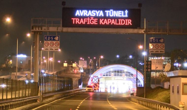 Avrasya Tüneli acil durum tatbikatı için her iki yönde trafiğe kapatıldı