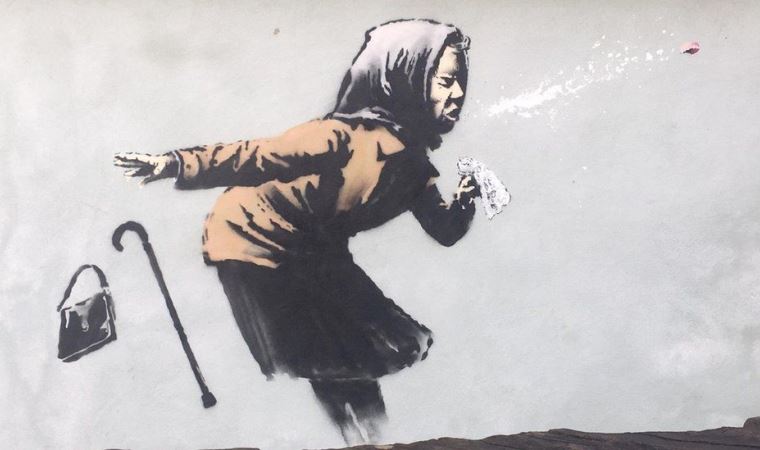 Banksy’den yeni koronavirüs grafiti