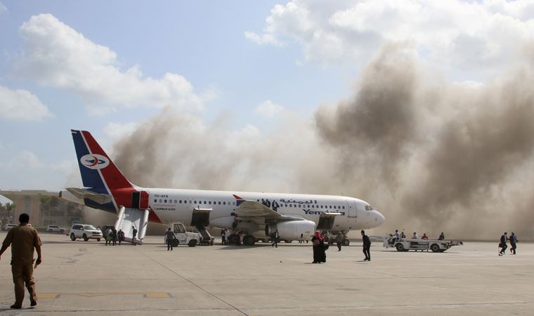 Yemen’de Aden Havalimanı’nda patlama: 13 ölü