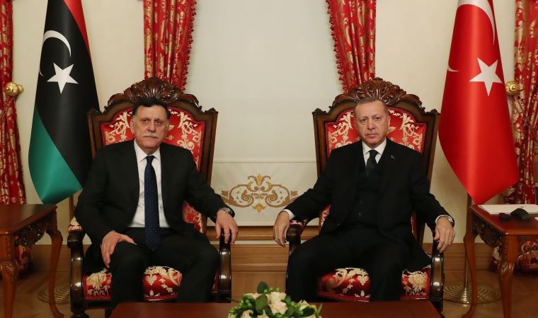 Cumhurbaşkanı Erdoğan, Sarraj'ı kabul etti