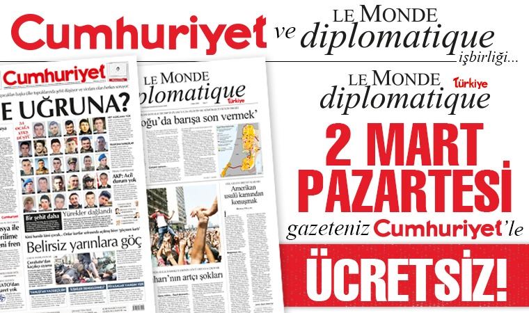 Le Monde Diplomatique Türkiye'nin ikinci sayısı Cumhuriyet'le birlikte....