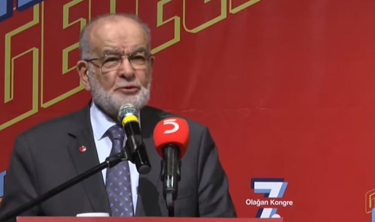 Saadet Partisi Genel Başkanı Temel Karamollaoğlu, partisinin Bahçelievler 7. Olağan Kongresi'nde konuştu