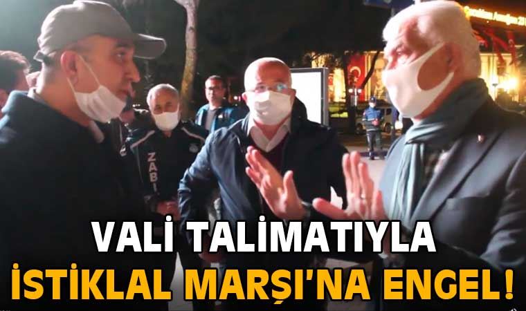 Muğla'da polis, Başkan Gürün'ün İstiklal Marşı okumasına engel olmaya çalıştı