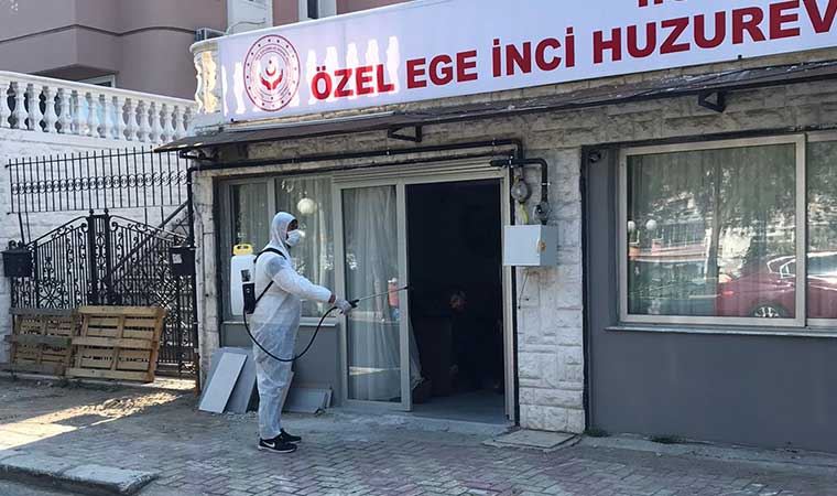 Çiğli’de huzurevlerinde koronavirüs temizliği