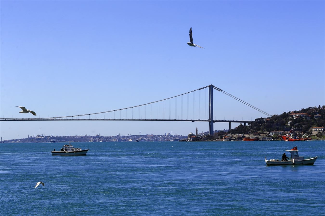 İstanbul Boğazı renk değiştirdi