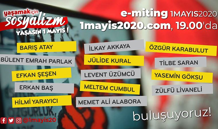 1 Mayıs için 'e-miting' çağrısı