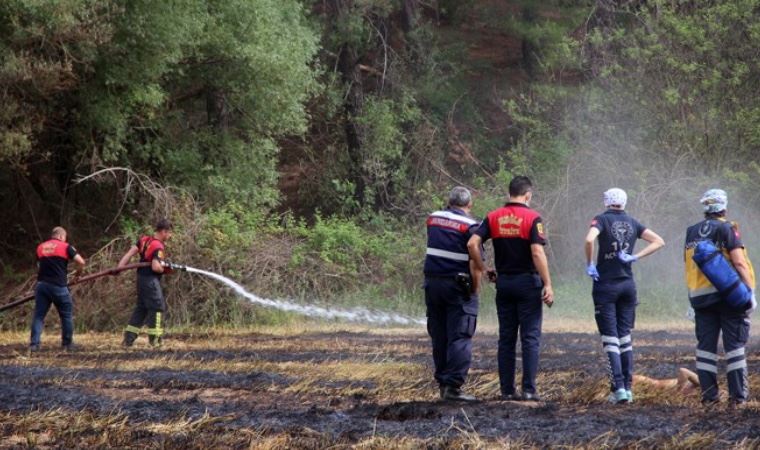 Yanan tarlada emekli savcının cesedi bulundu