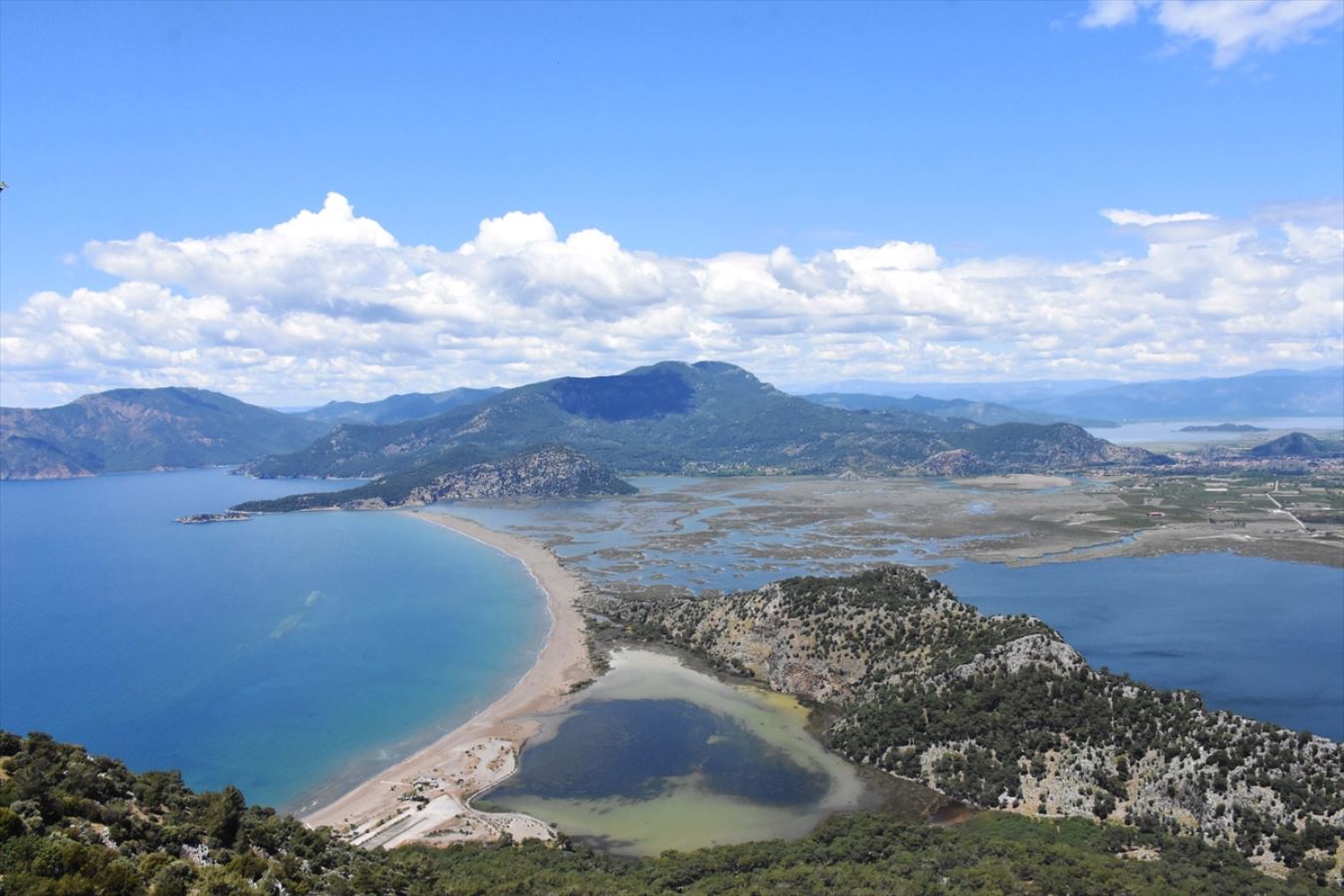 Labirent görünümlü Dalyan sazlıkları