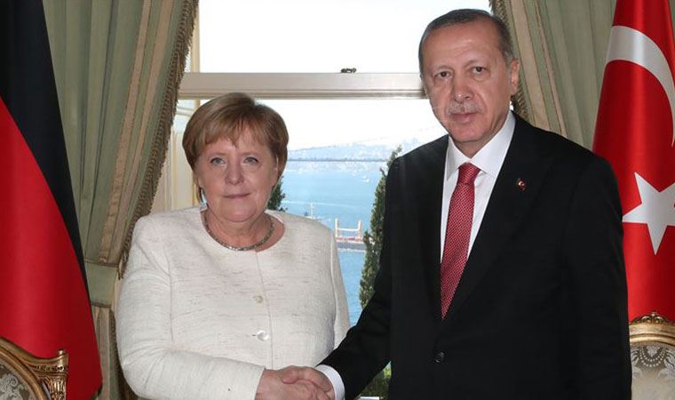 Erdoğan, Almanya Başbakanı Merkel ile görüştü