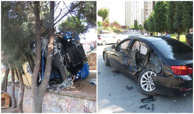 İstanbul’da yolcu minibüsü devrildi: Yaralılar var