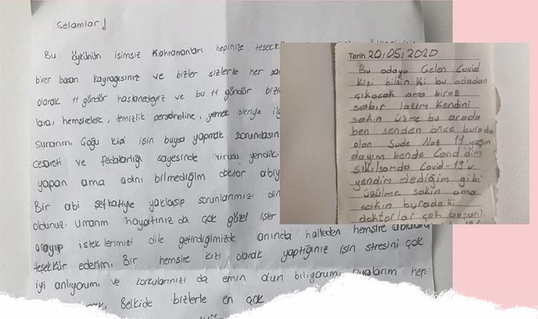 Covid-19'u yenen Sude'nin, koronavirüs hastalarına moral mektubu duygulandırdı