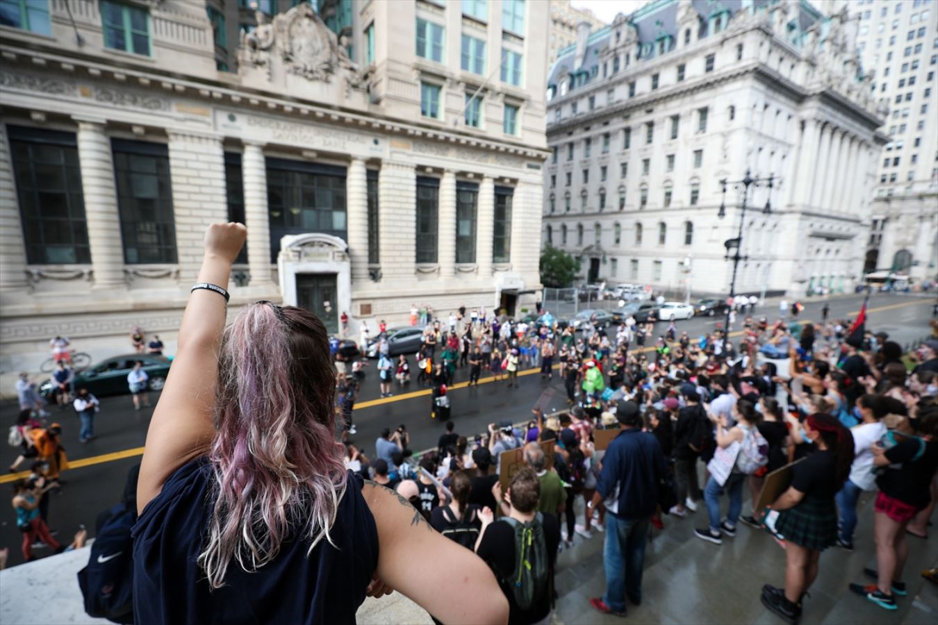 New York belediye binası önündeki "George Floyd" protestoları devam ediyor