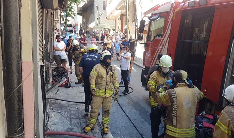 Şişli'de bir tekstil atölyesinde yangın çıktı