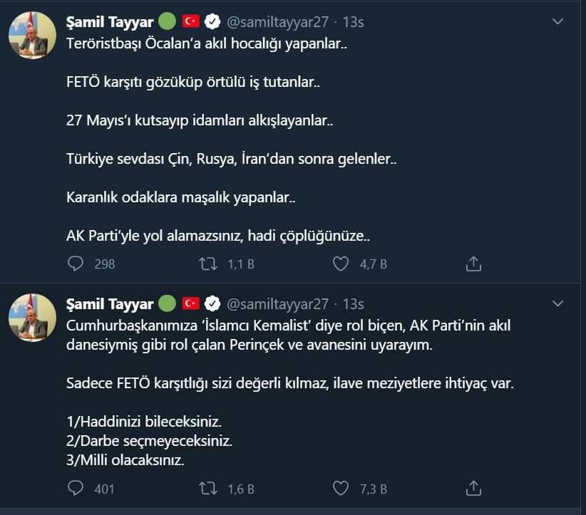 AKP'li Tayyar'dan Perinçek'e çok sert sözler - Resim : 1