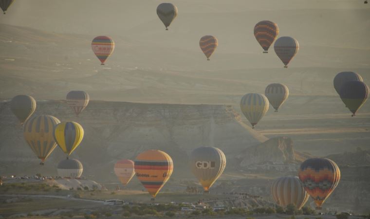 Kapadokya'da sıcak hava balonu turları ertelendi!