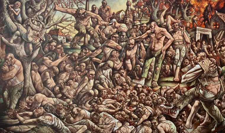 'Bosna'da kendi cehennemimden geçtim' diyen İskoç ressam Peter Howson'ın son tablosu