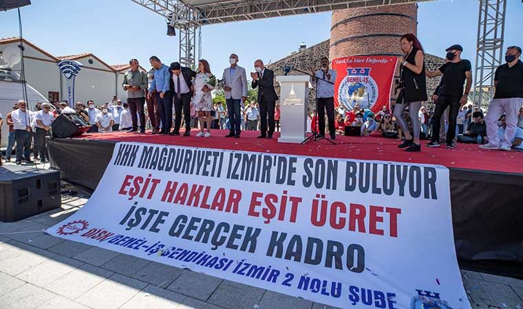 İzmir'de KHK'li işçiler sosyal haklarına kavuşuyor