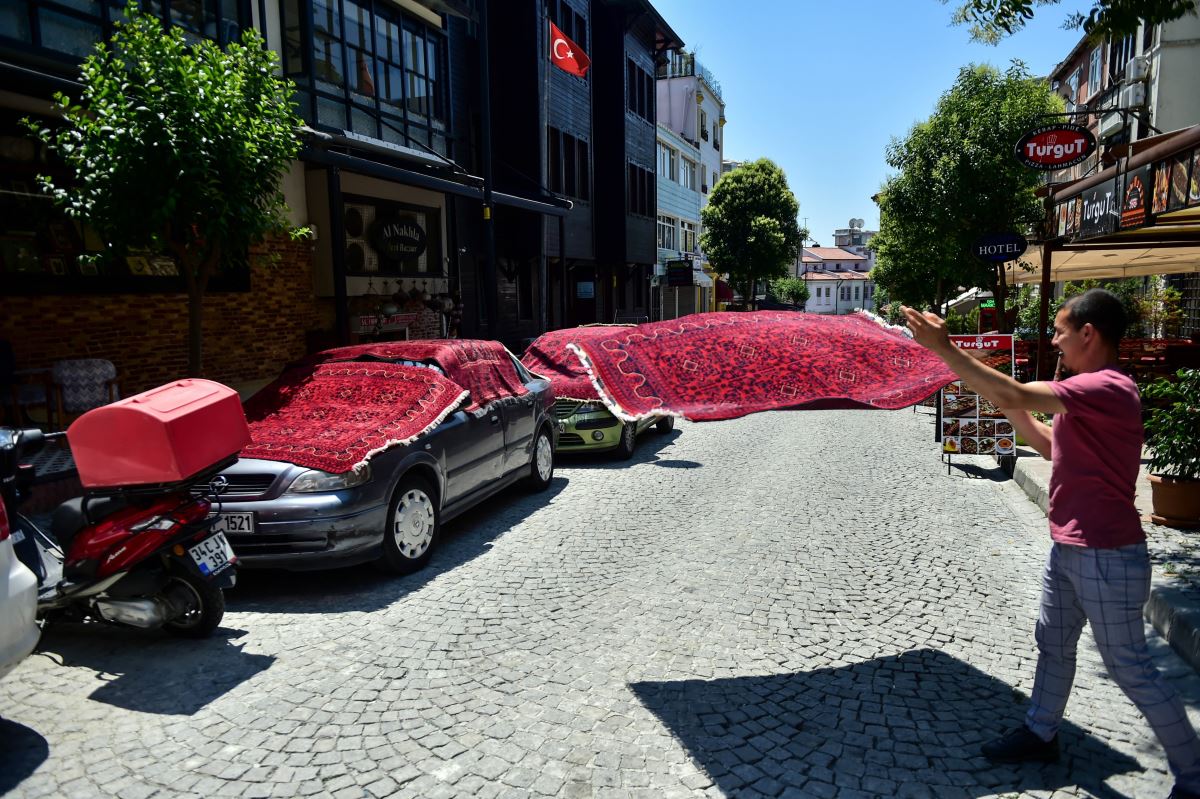 Sultanahmet’te dikkat çeken görüntü