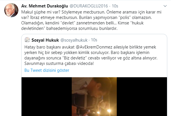 Hatay Barosu Başkanı Avukat Ekrem Dönmez'in gözaltına alınmasına tepkiler