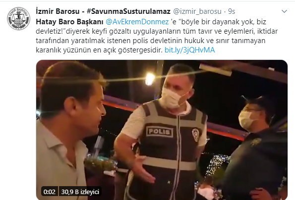 Hatay Barosu Başkanı Avukat Ekrem Dönmez'in gözaltına alınmasına tepkiler