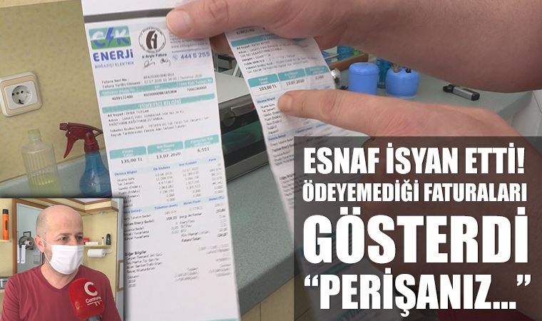 İsyan eden esnaf, ödeyemediği faturaları gösterdi: 