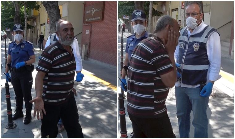 Maskesiz polise yakalandı, ceza kesilince kendisini tokatladı