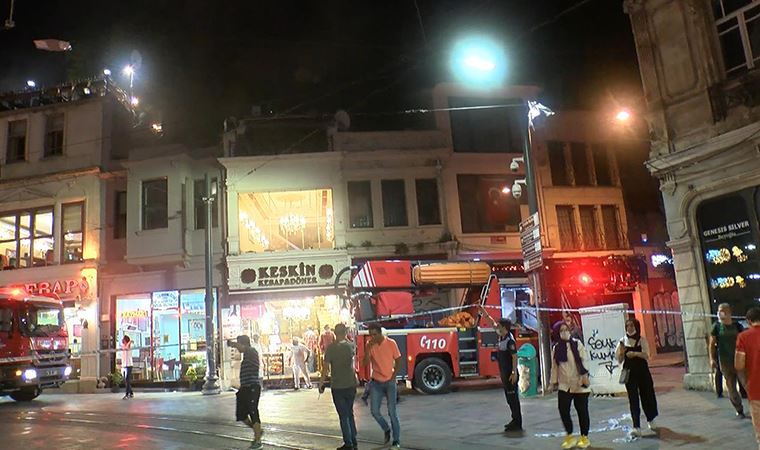 Beyoğlu'nda yangın! 1 kişi yaralandı