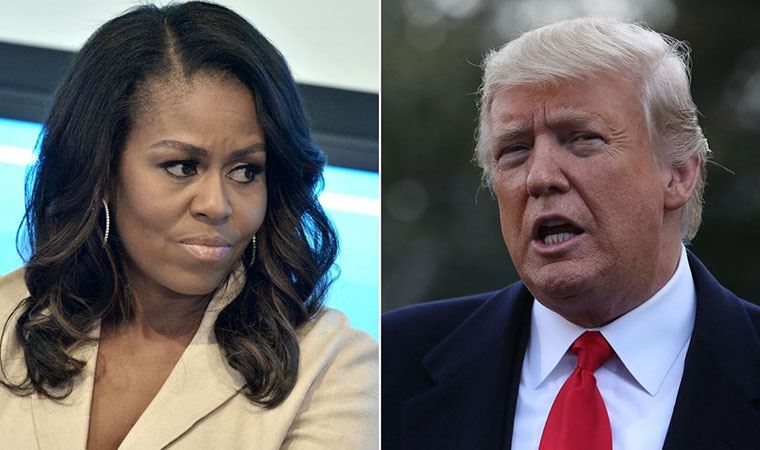 Trump'tan Michelle Obama'ya: Eşin sayesinde buradayım