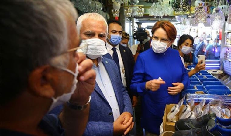 Aksaray’ın ilçelerinde esnafı dinleyen Akşener, yoğun şikâyetle karşılaştı