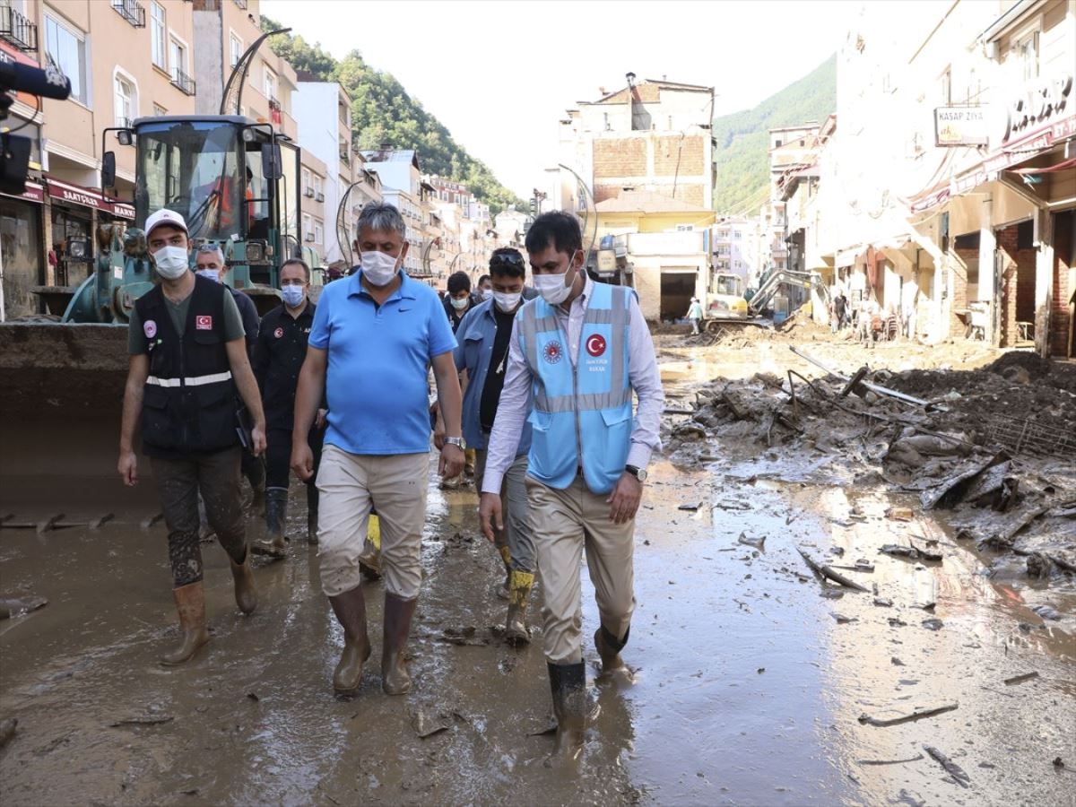 Dereli ilçesinde ev ve iş yerlerinin yıkımları sürüyor