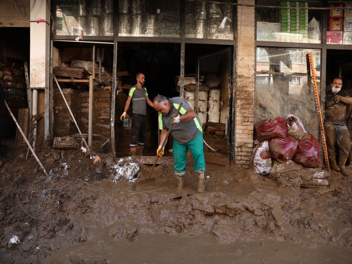 Dereli ilçesinde ev ve iş yerlerinin yıkımları sürüyor